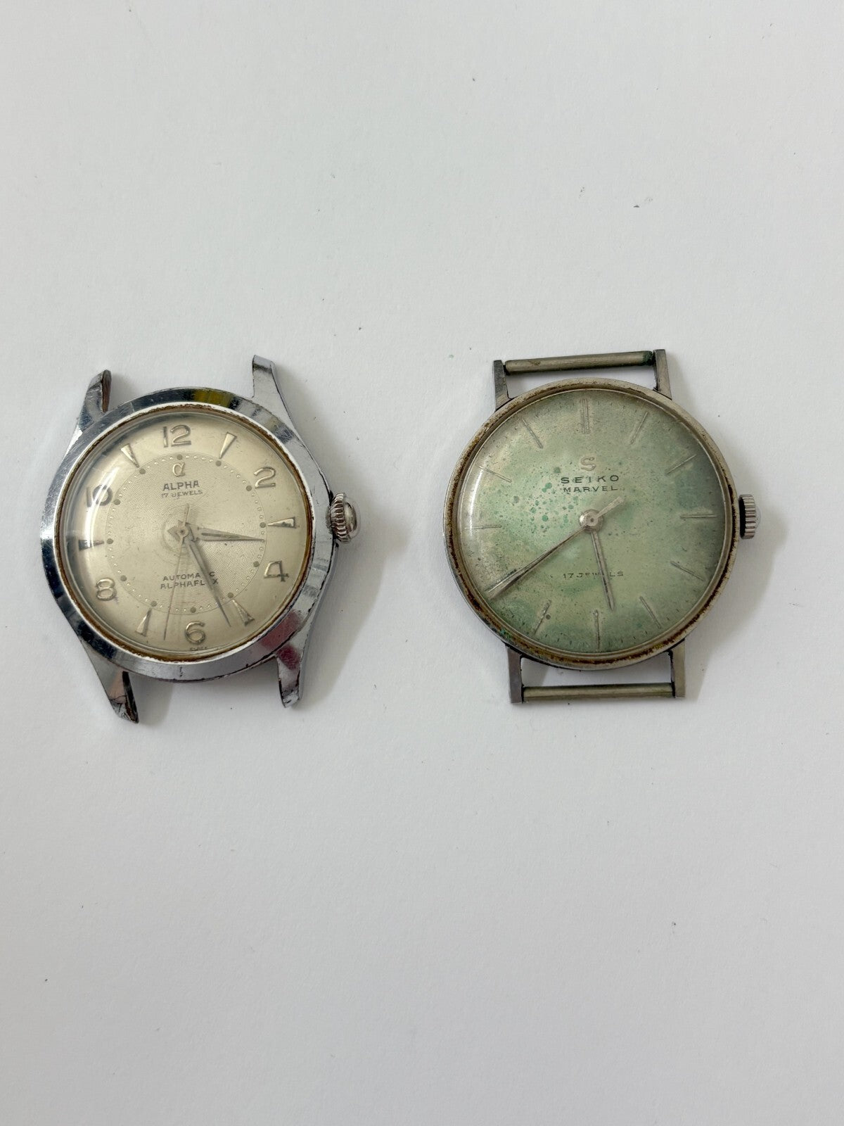 lot of watches alpha and seiko not working parts/repair