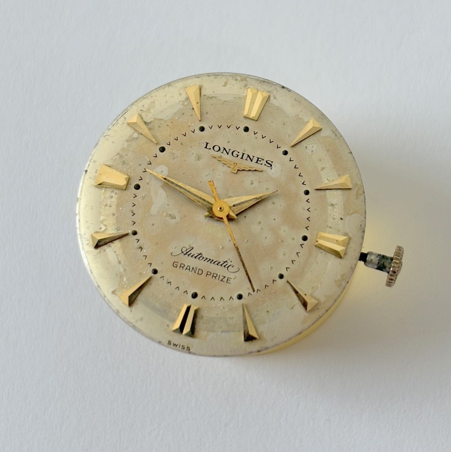 Longines Caliber 19 AS Automatic Watch Parts Movement Balance Fork Spring 19AS