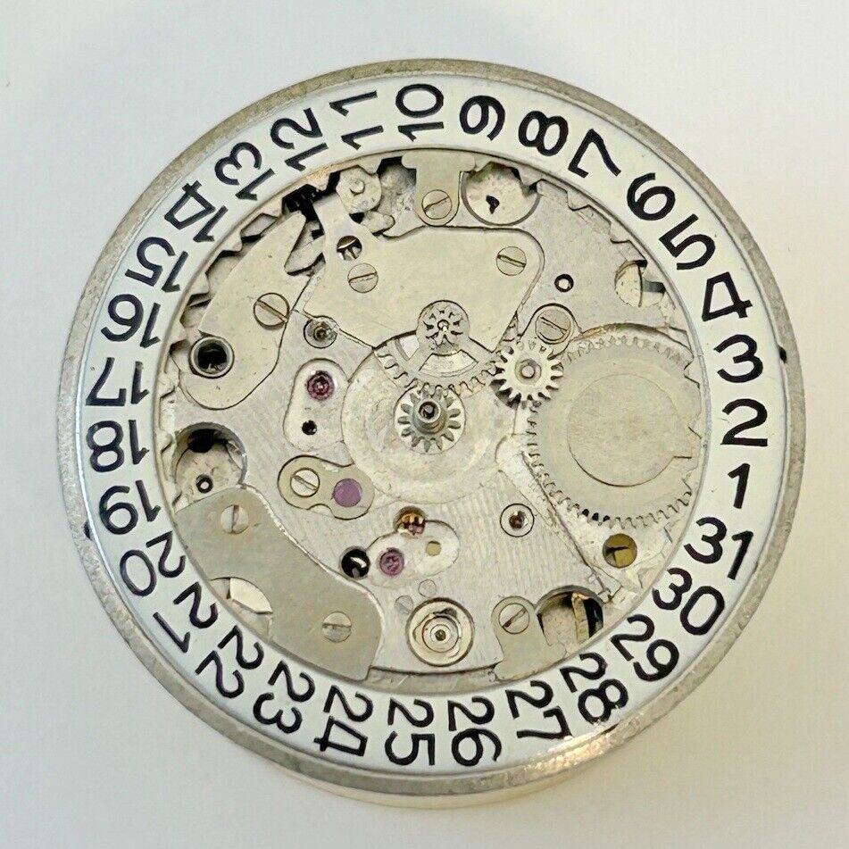 Helbros Cal PUW 1261 Watch Movement For Parts Balance Fork Spring Bridge Desk - Used Watch Parts