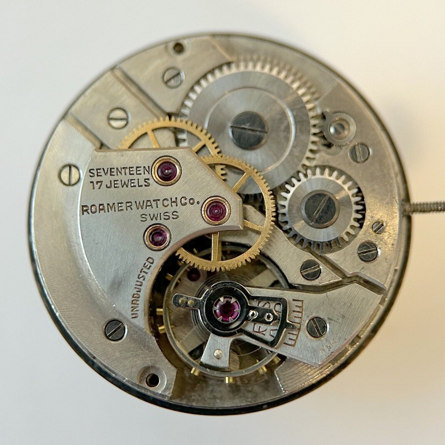 Roamer Cal ST 372 Watch Parts Movement Balance Fork Spring Bridge - Used Watch Parts