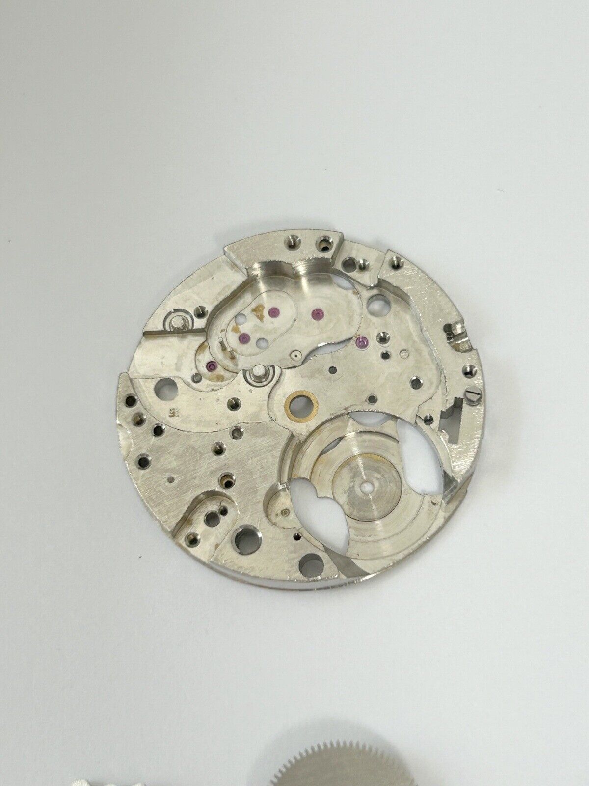 Venus Cal 170 Movement Part Balance Wheel Spring Barrel Bridge Wakmann Breitling - Used Watch Parts
