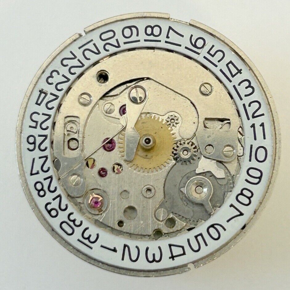 Helbros Cal PUW 1563 Watch Movement For Parts Balance Fork Spring Bridge Desk - Used Watch Parts