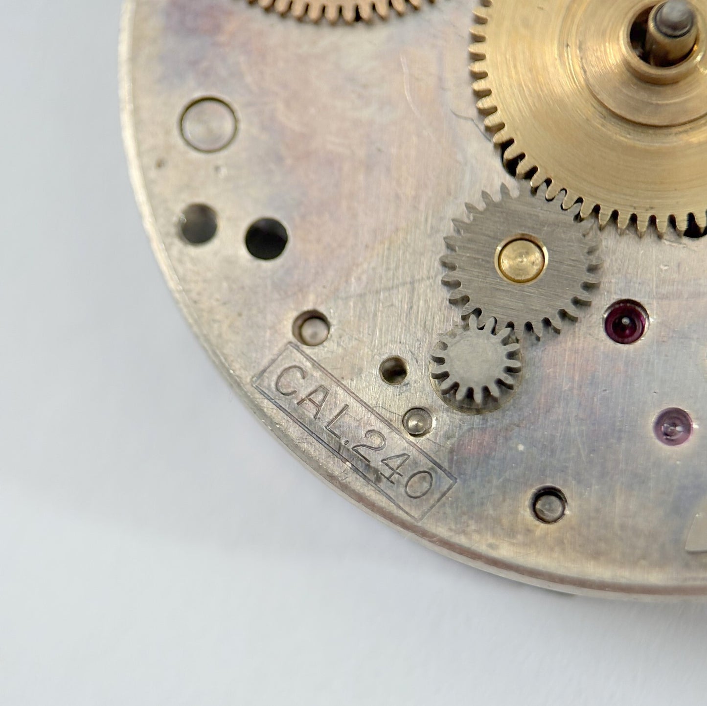 Angelus cal sf240 stem winding alarm clock watch movement