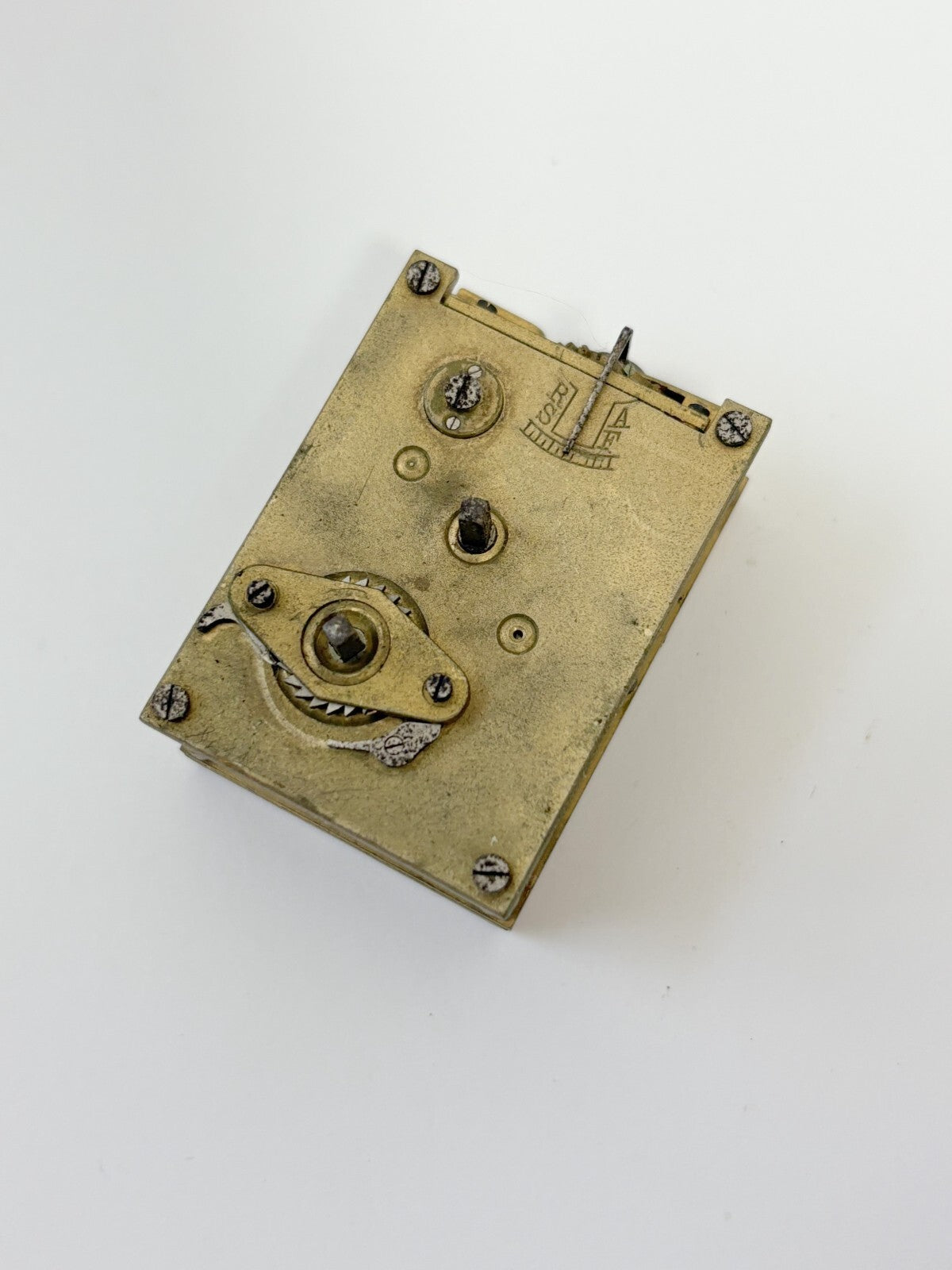 miniature carriage clock movement, for parts/repair good balance/platform