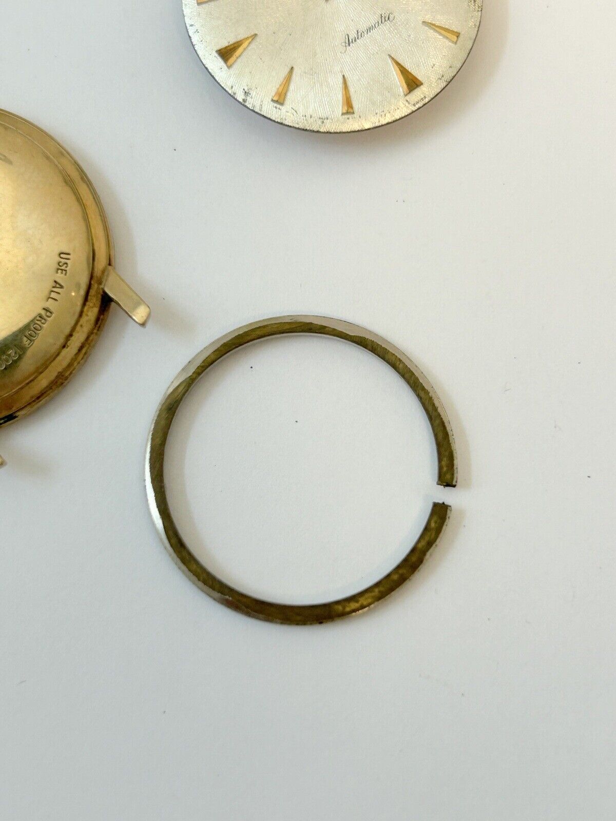 Wittnauer Cal 11AHS1 Watch Parts Movement Balance Spring Dial Hand Case Fork - Used Watch Parts