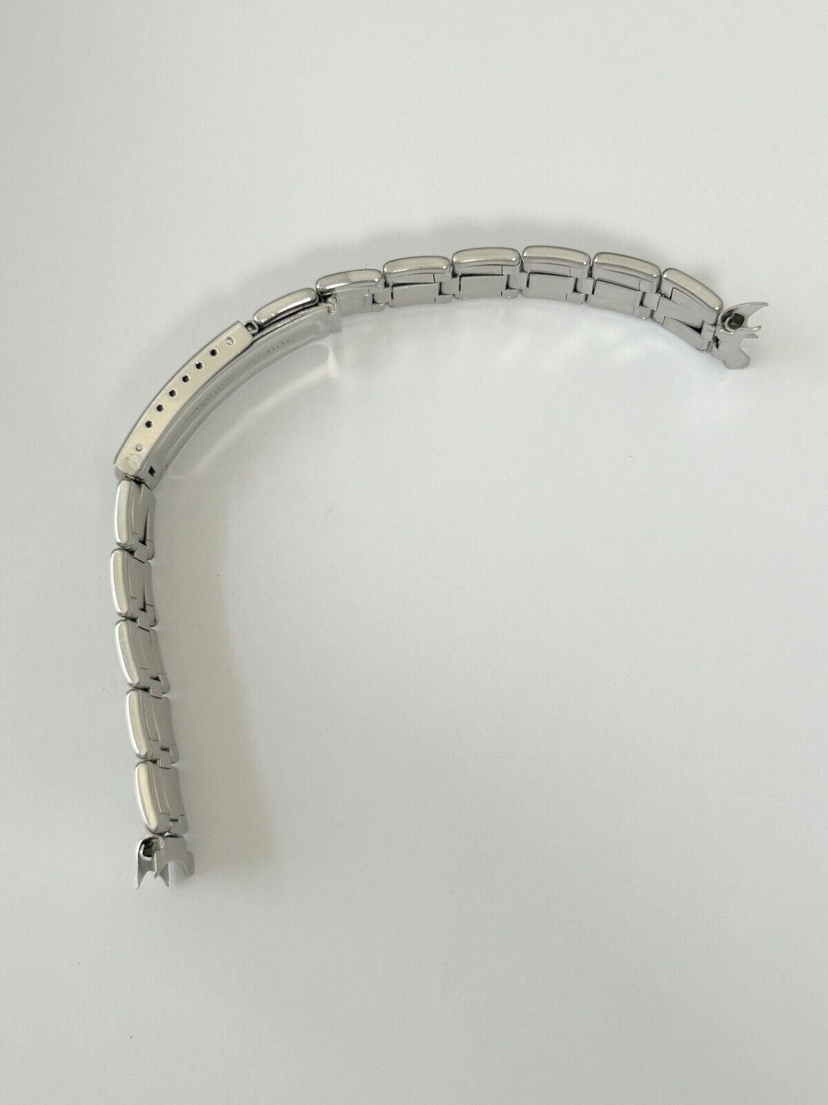 Vintage 17mm Zodiac Men's Wristwatch Band Steel 8250 Riveted Stretch for Seawolf - Used Watch Parts