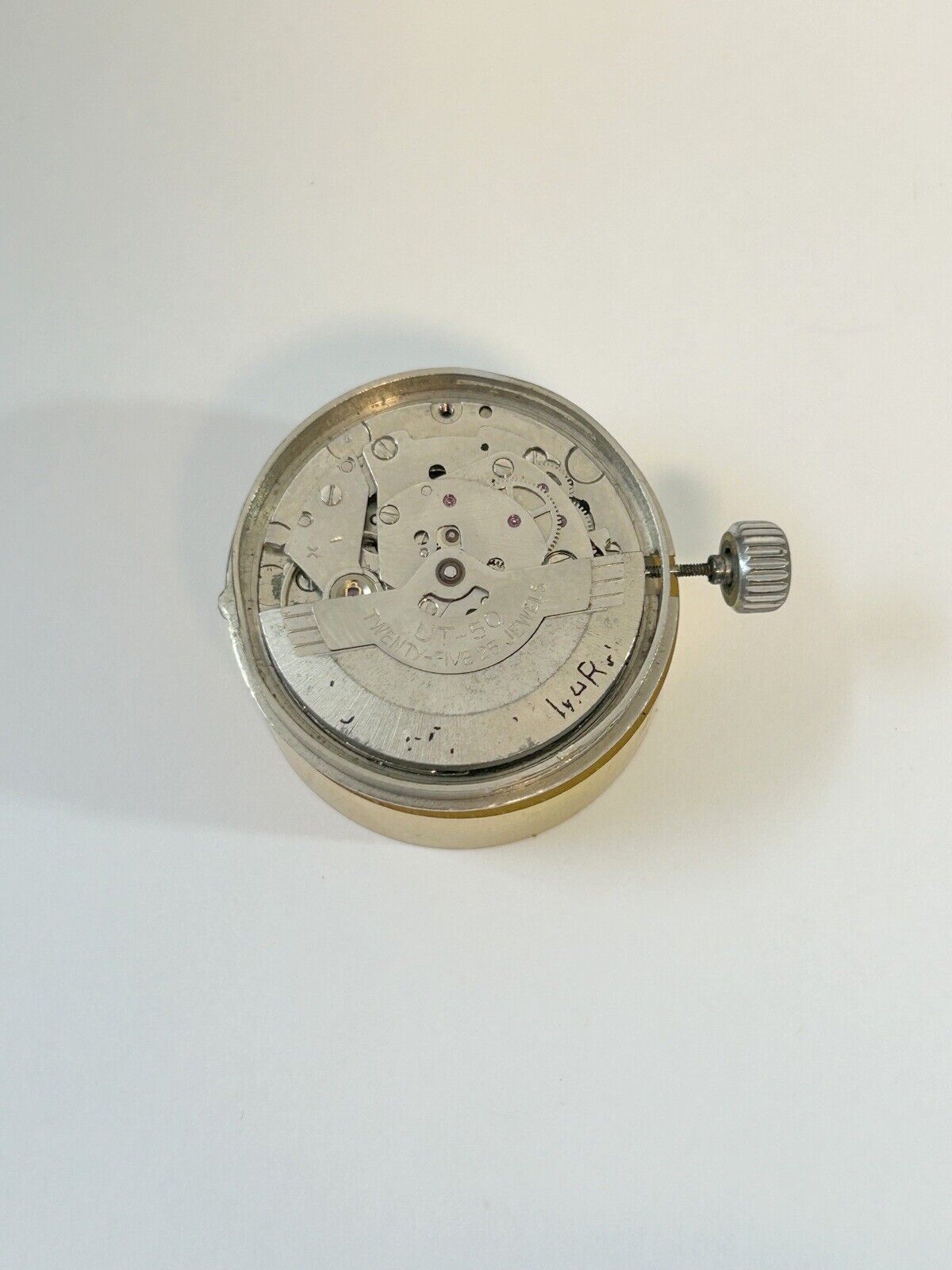 DORSET Cal UT-50 Watch Parts Movement Balance Fork Spring Bridge Dial Hands Desk - Used Watch Parts