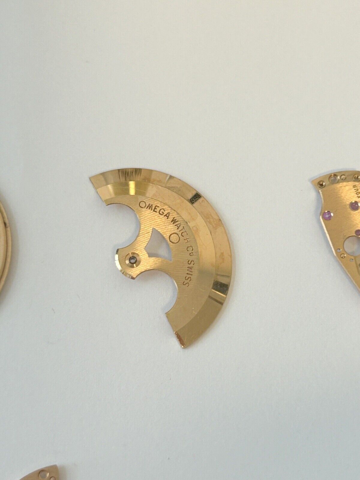 Omega Cal 752 Watch Movement Parts Balance Fork Wheel Spring Bridge Calander Desk - Used Watch Parts