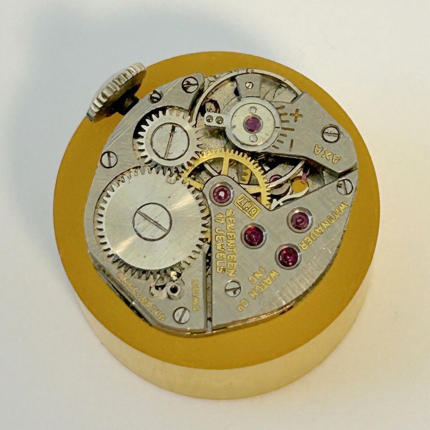Wittnauer Cal 6N7 Watch Movement For Parts Balance Fork Spring Bridge - Used Watch Parts