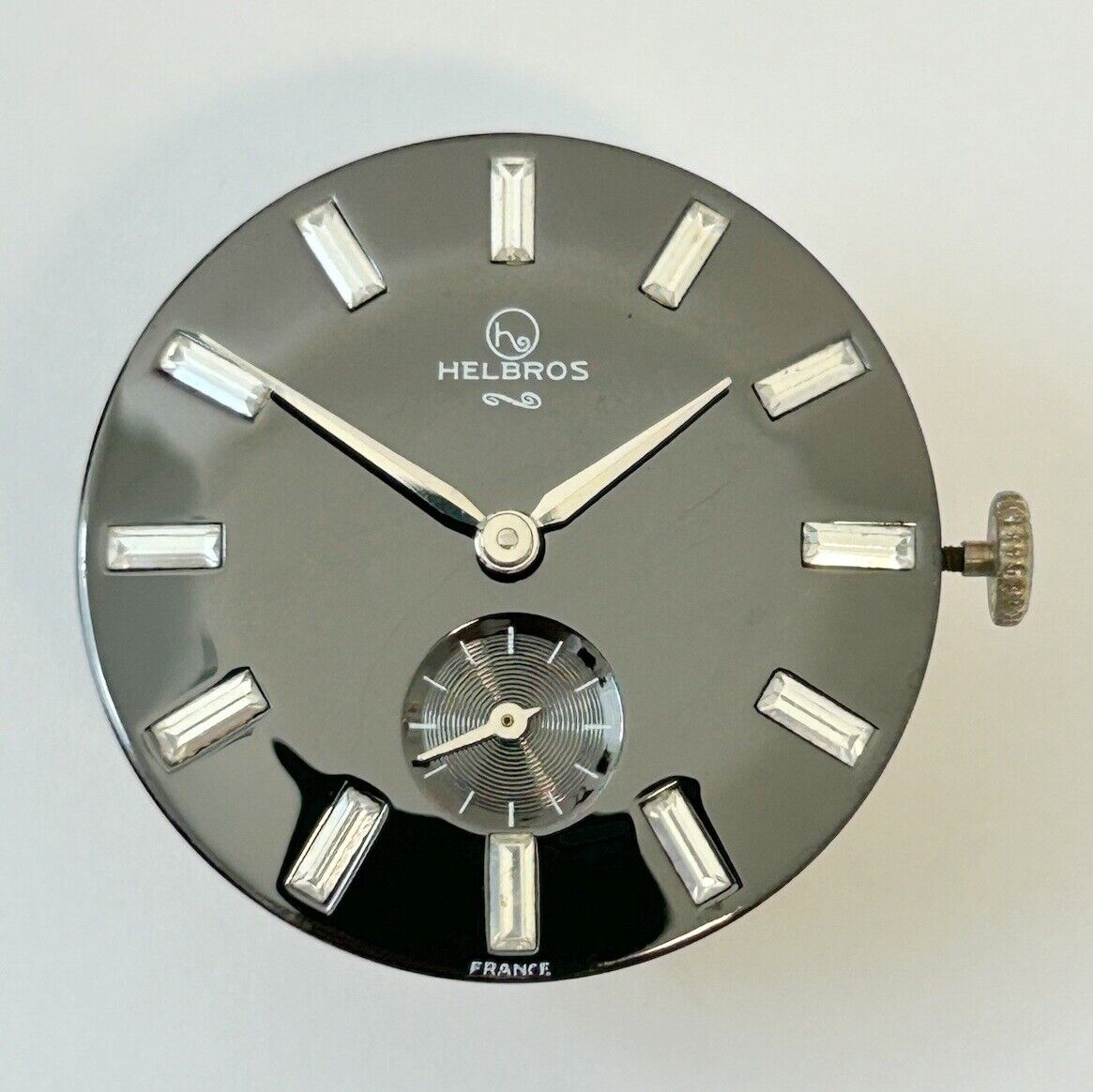 Helbros Cal PS.32 Watch Movement For Parts Balance Fork Spring Bridge - Used Watch Parts