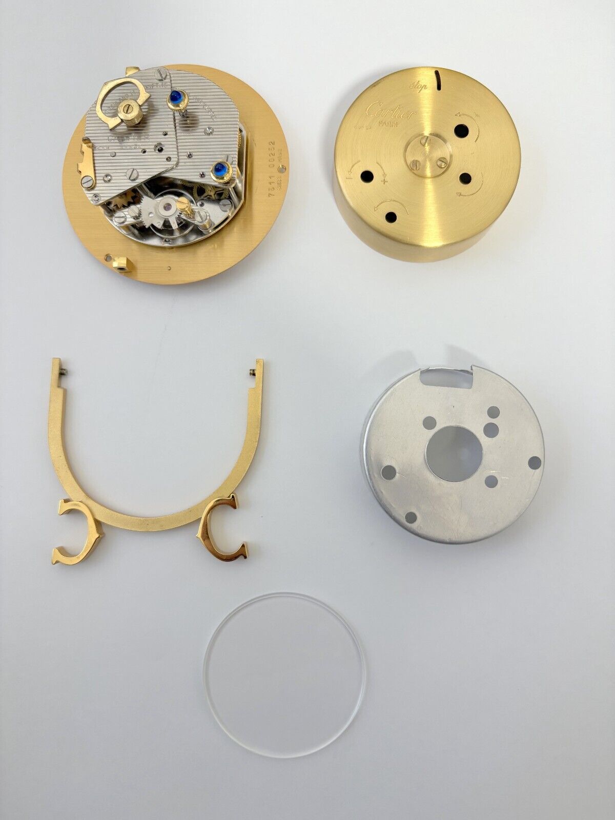 Cartier Caliber 949 8 Day Alarm Clock Mechanical Movement For Parts IMHOF Wind