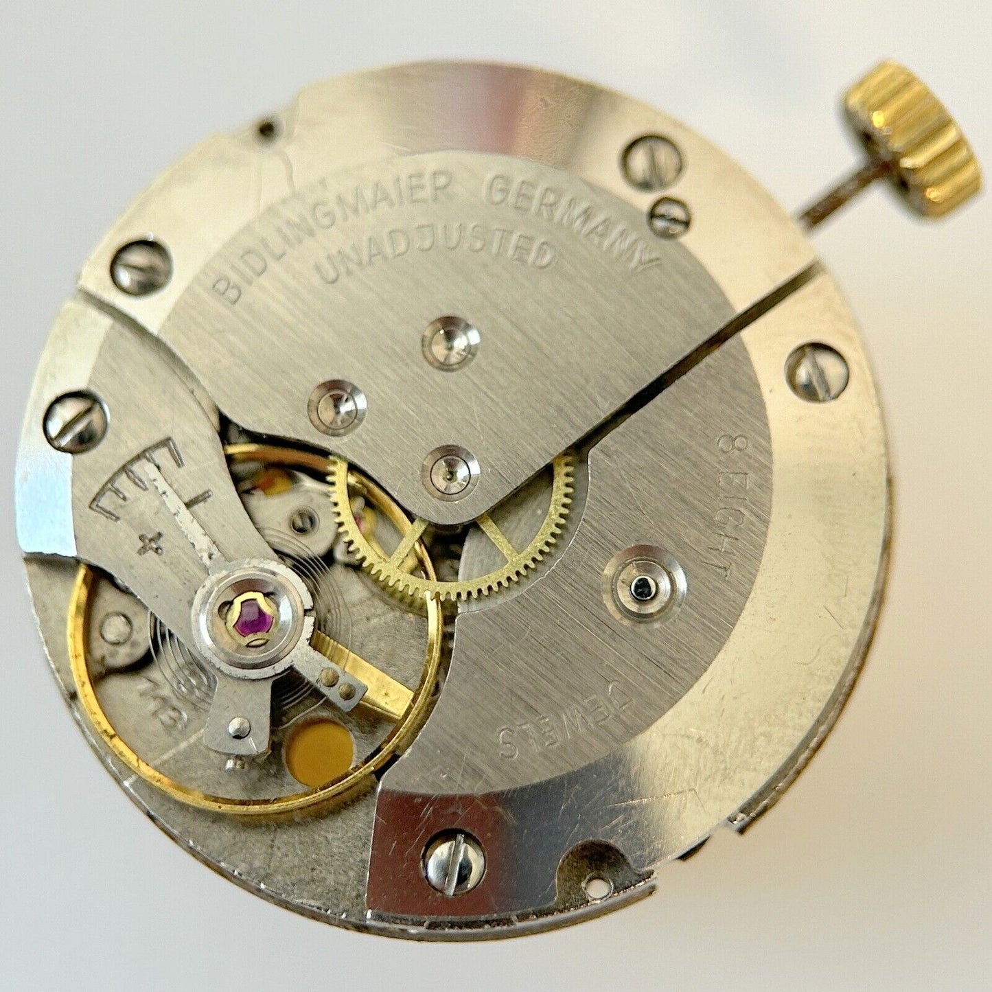 Bifora Bidlingmaier B-113 Watch Movement For Parts Balance Fork Spring Bridge - Used Watch Parts