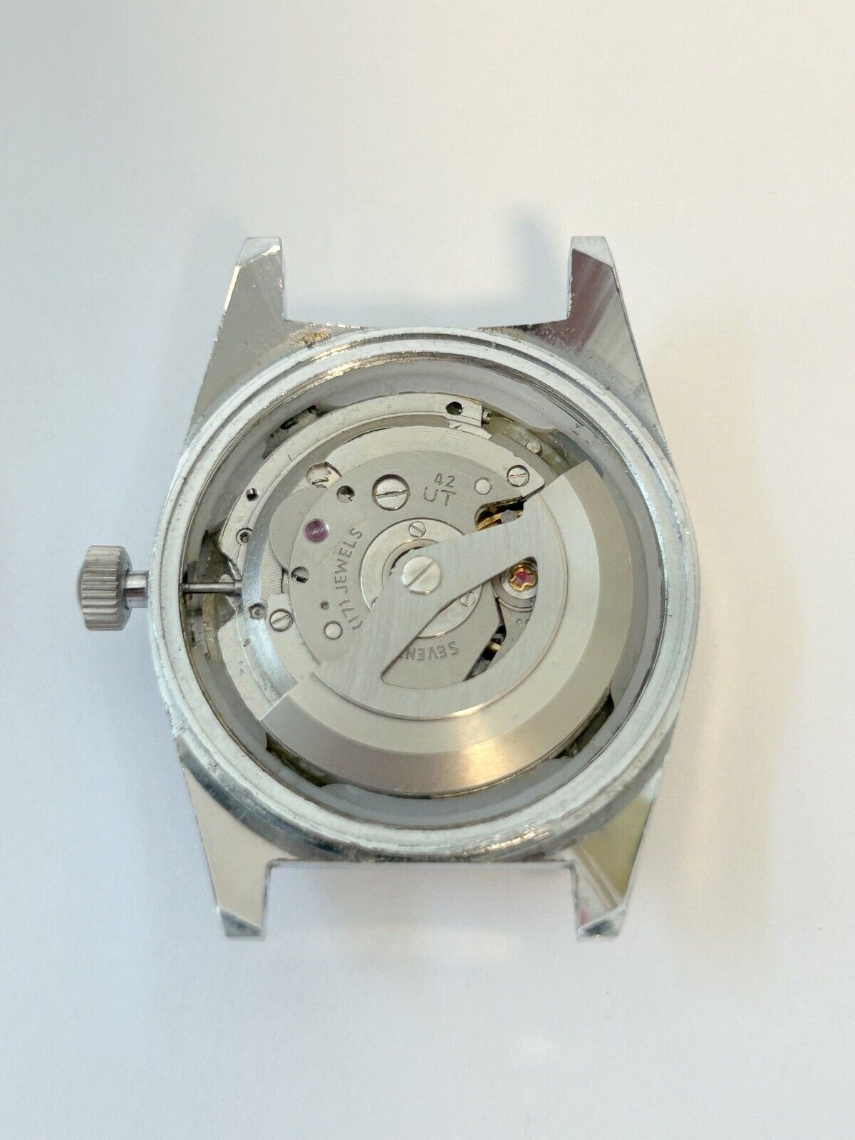 Benrus Cal UT-42 Watch Parts Movement Balance Fork Spring Bridge Dial Hand Bezel - Used Watch Parts