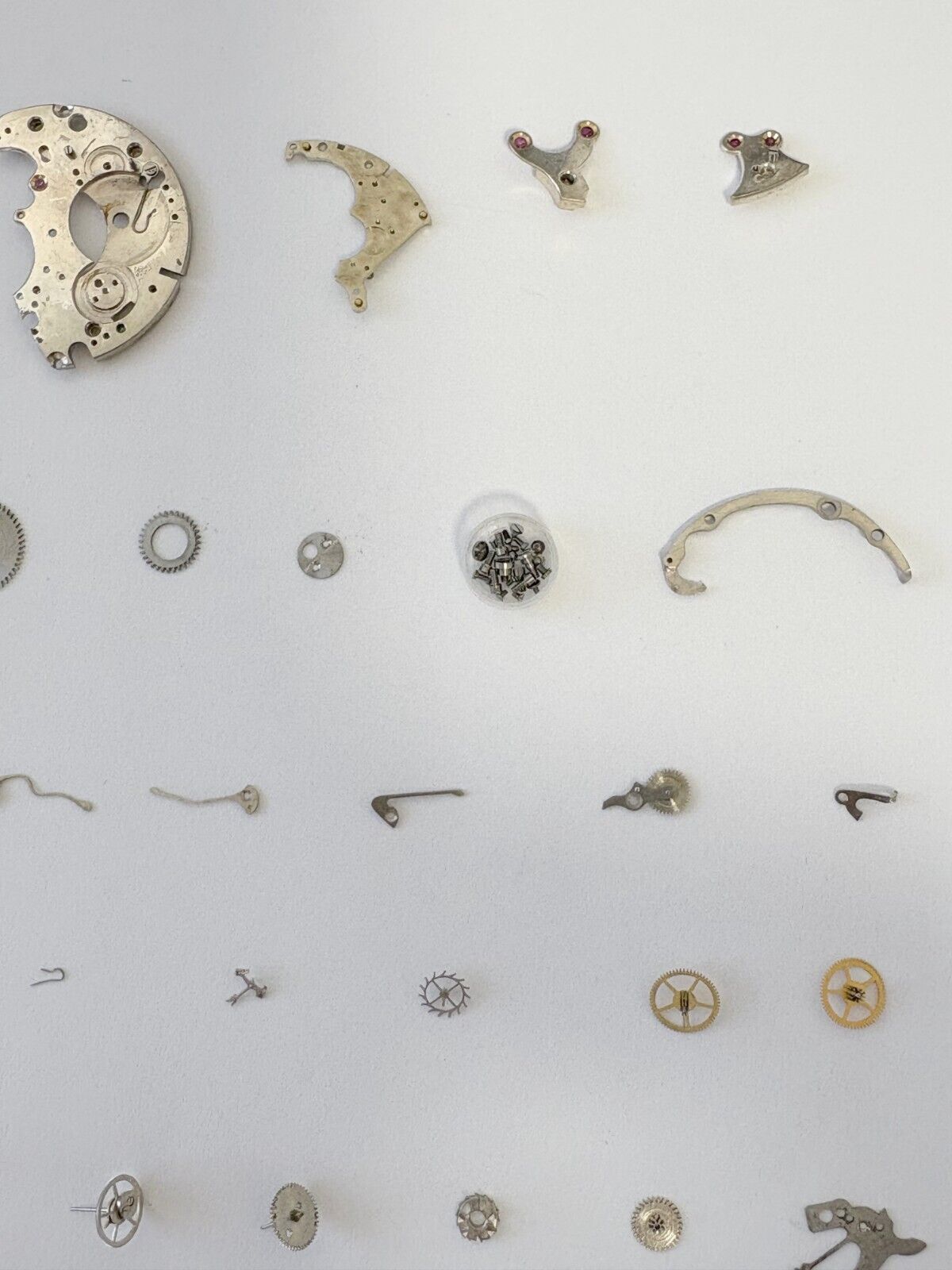 Venus Cal 165 Movement Part Balance Wheel Spring Barrel Bridge Wakmann Breitling