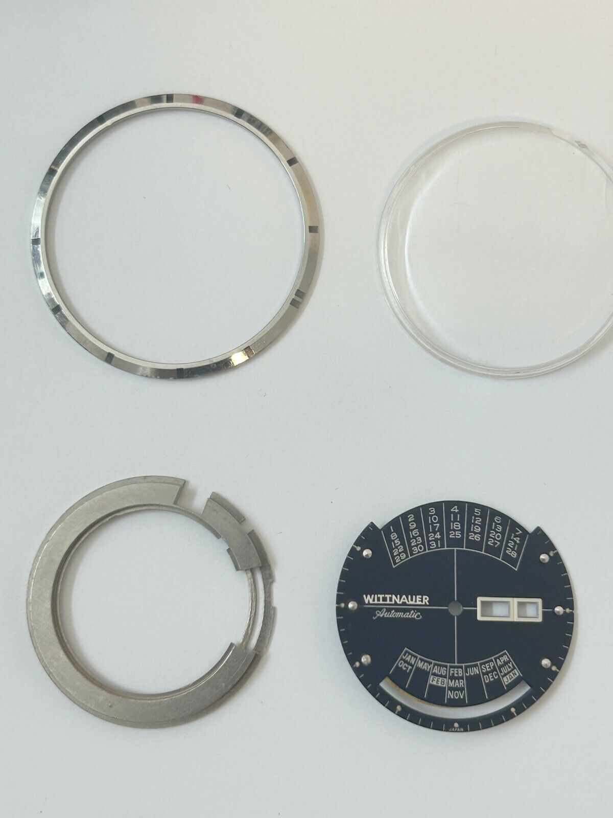 Wittnauer 2000 Cal W102 Watch Movement For Parts Case Bracelet Dial Crystal - Used Watch Parts