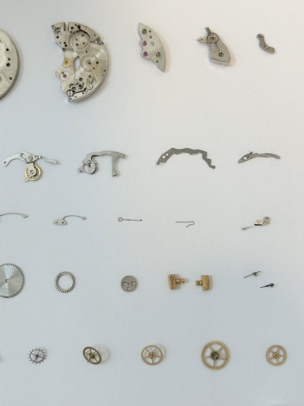 Landeron Cal 51 Chronograph Watch Movement Parts Fork Wheel Spring Bridge Hands - Used Watch Parts