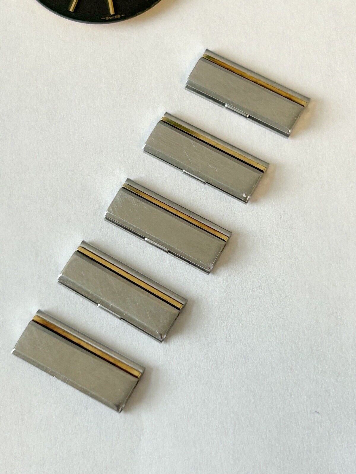 Concord Mariner SG 2Tone gold watch part case movement 18mm link crown stem dial - Used Watch Parts