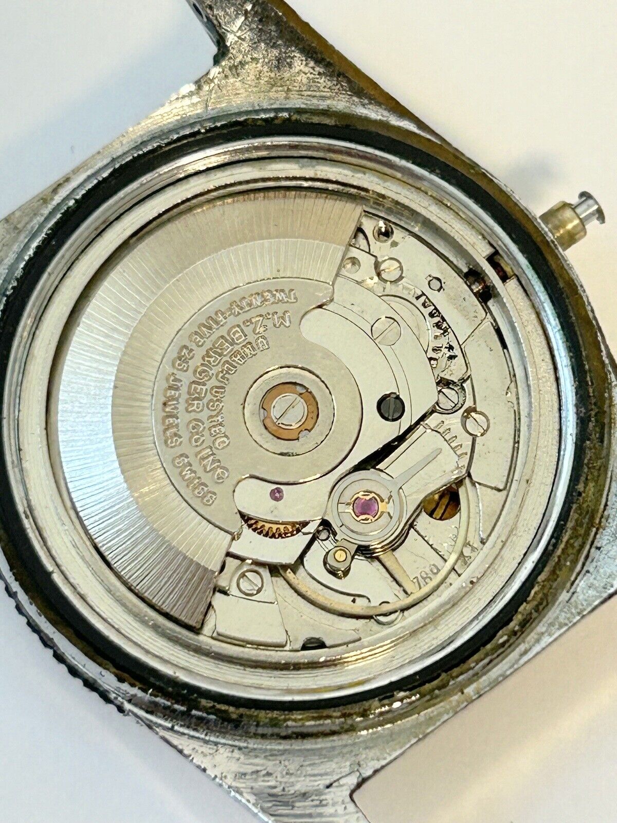 Swiss 100 Cal ETA 2789 Watch Parts Movement Balance Spring Dial Hand Bezel - Used Watch Parts