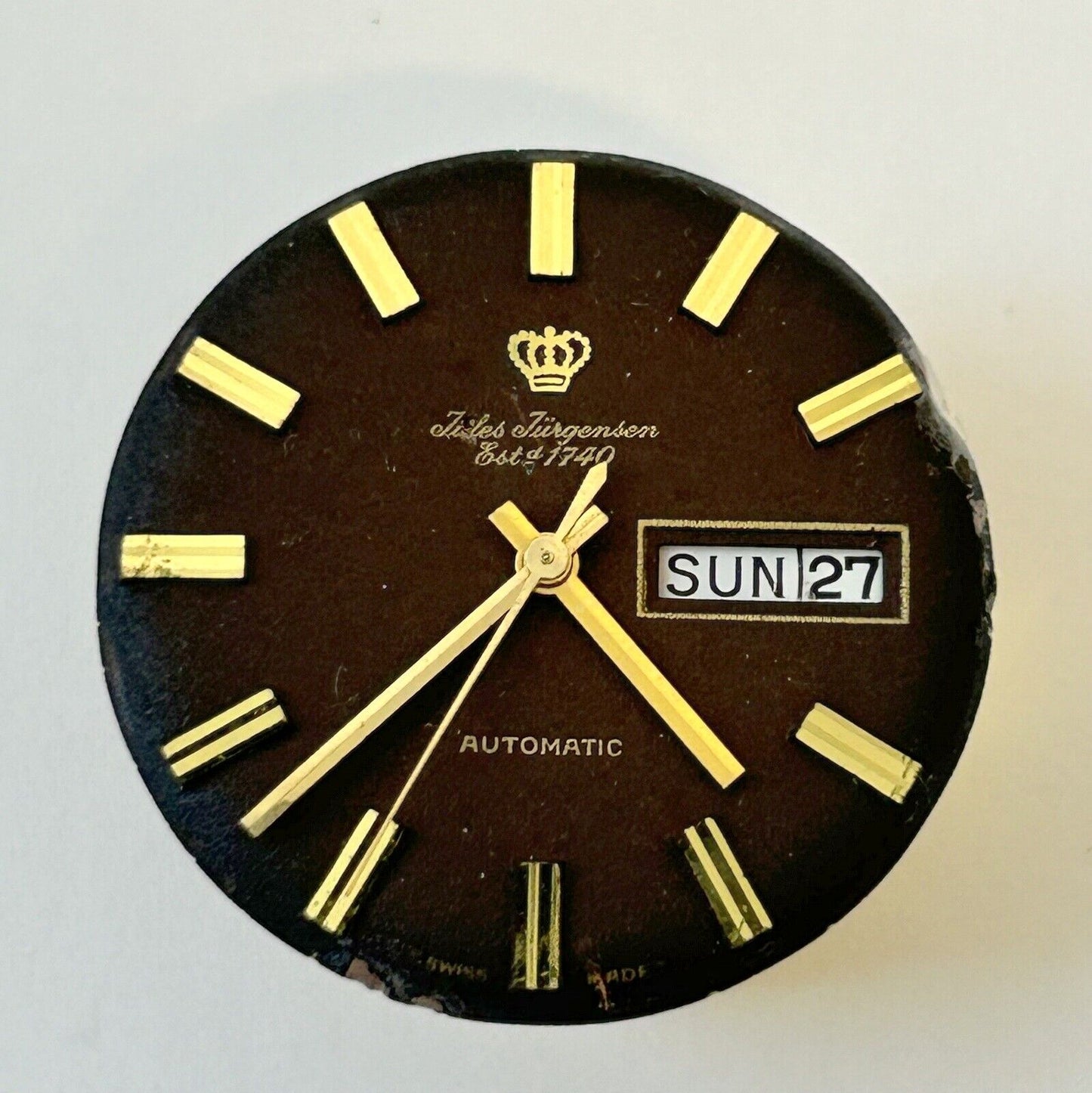 Jules Jurgensen Cal AS 1916 Watch Parts Movement Balance Fork Spring Bridge - Used Watch Parts