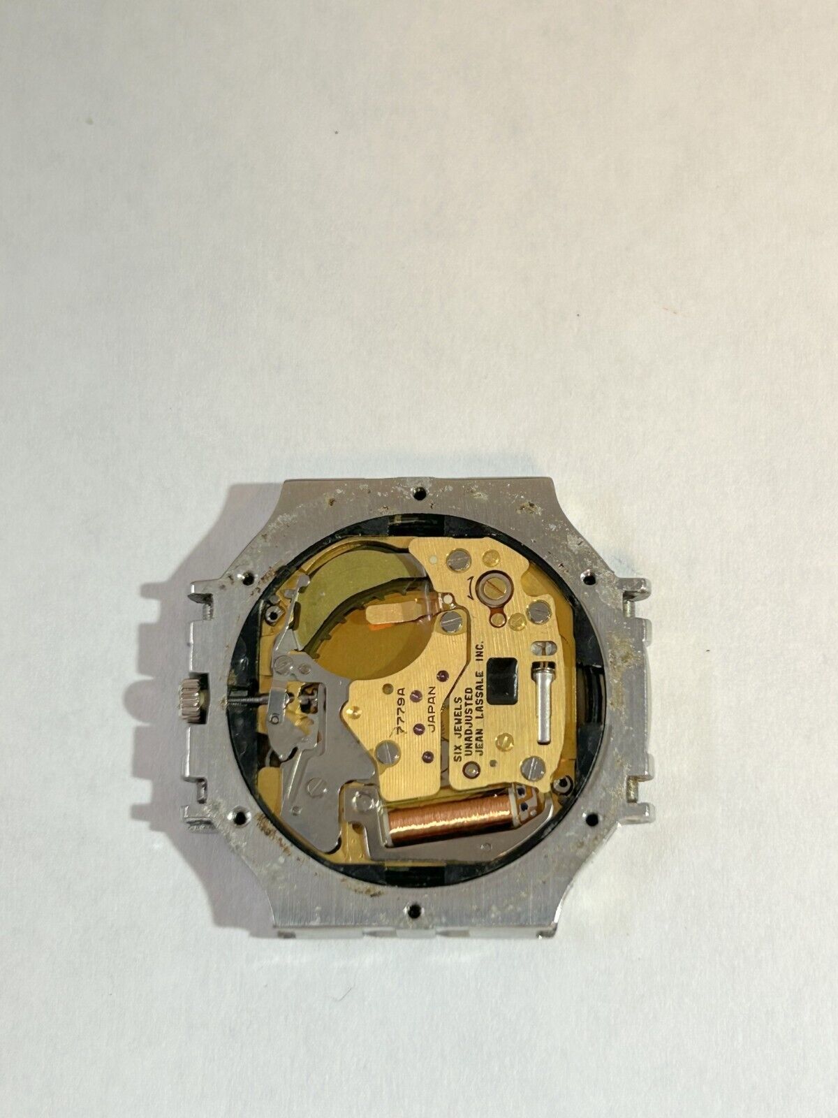 PARTS/REPAIR! Jean Lassale Thalassa watch incomplete heads 7779A quartz movement - Used Watch Parts