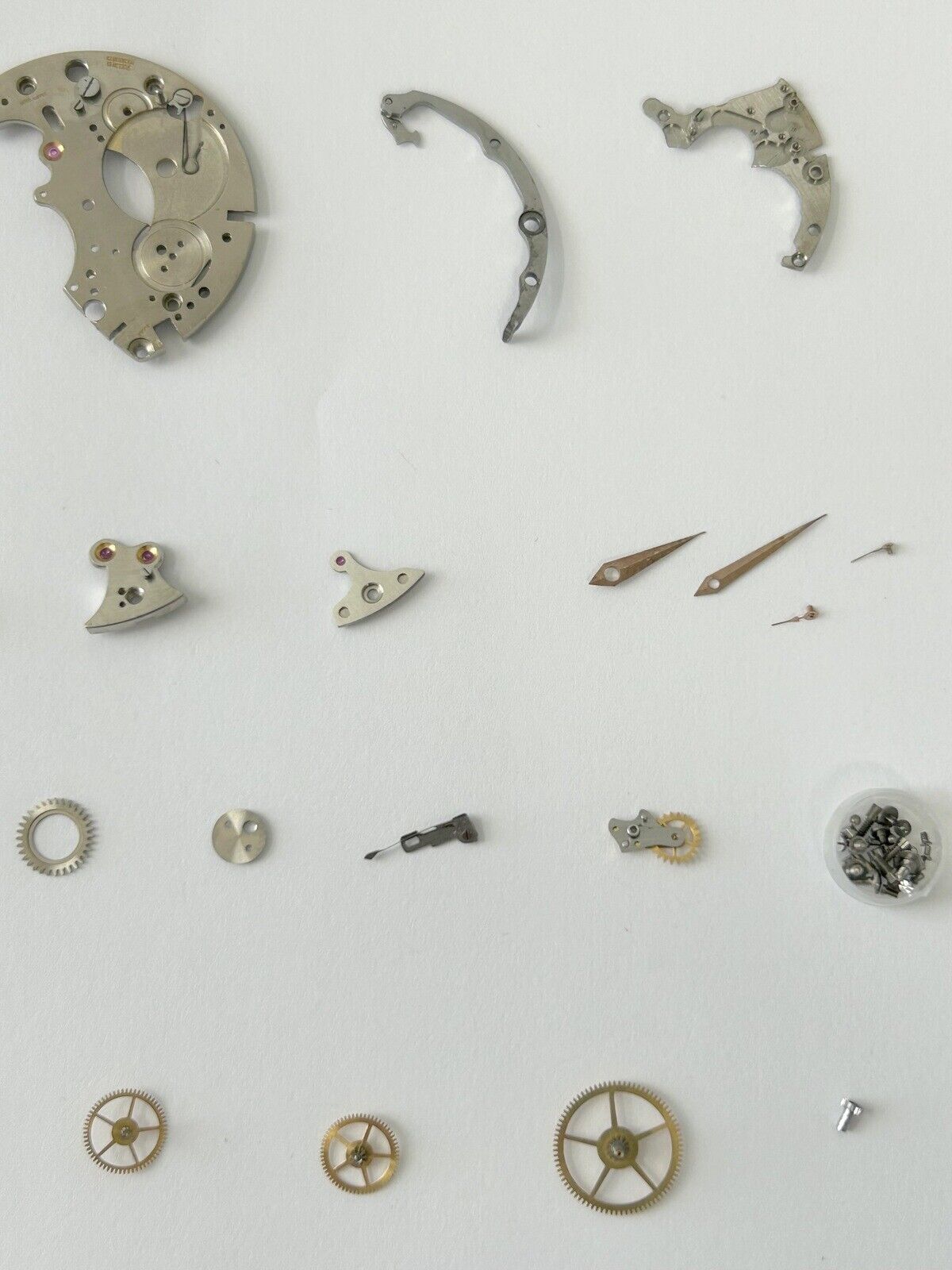 Venus Cal 175 Movement Part Balance Wheel Spring Barrel Bridge Wakmann Breitling - Used Watch Parts