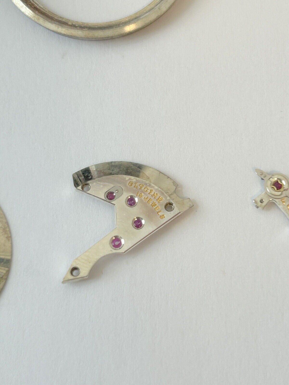Glycine Bienne Cal 006 900 18 Jewels Parts Movement Balance Fork Wheel Watch - Used Watch Parts