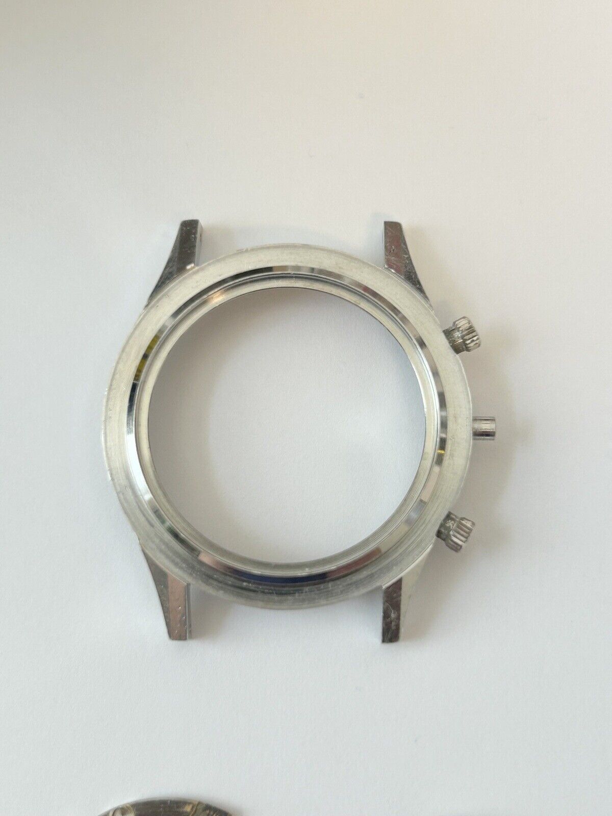 Croton Valjoux Cal 23 Chronograph Watch Movement Parts Case Bezel Balance Nivada - Used Watch Parts