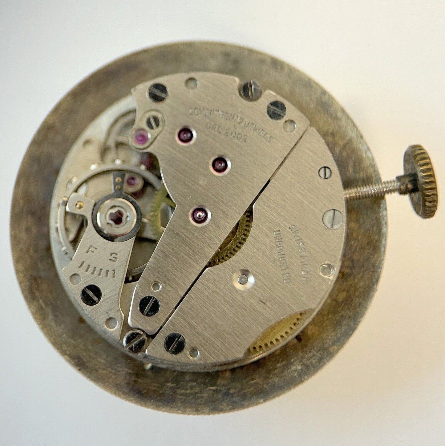 Amaryllis Cal 2002 Watch Parts Movement Balance Fork Spring Bridge - Used Watch Parts