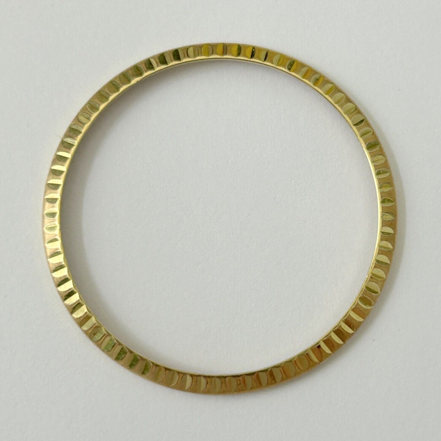 Rolex Mens Watch 34mm 14k Solid Yellow Gold Fluted Bezel 2.1g - Used Watch Parts