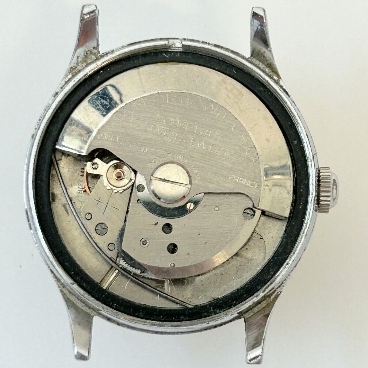Capital Cal 13A17 Watch Parts Movement Balance Fork Spring Bridge - Used Watch Parts