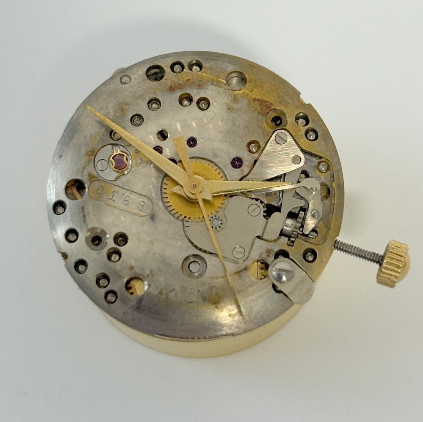 Movado Cal 431 A Watch Parts Movement Balance Fork Spring Bridge Dial Hands Stem