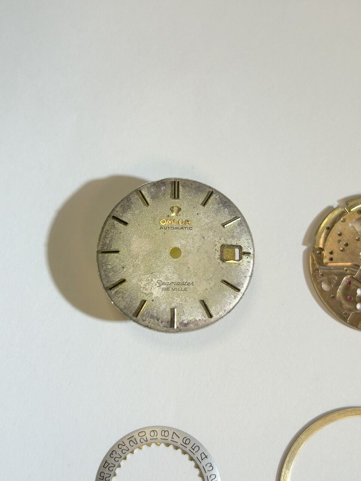 Omega Cal 560 Watch Movement Part Balance Fork Wheel Spring Bridge Desk Bezel 4 - Used Watch Parts