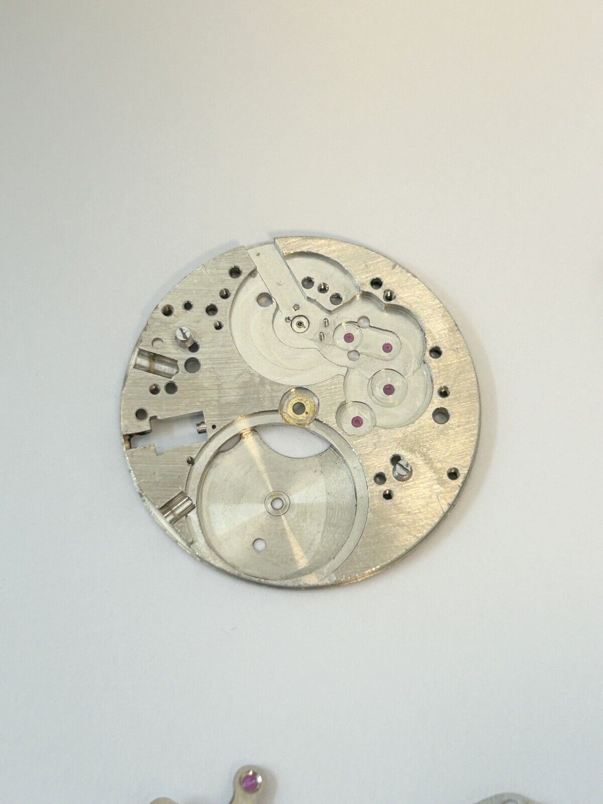 Landeron Cal 51 Chronograph Watch Movement Parts Fork Wheel Spring Bridge Hands - Used Watch Parts