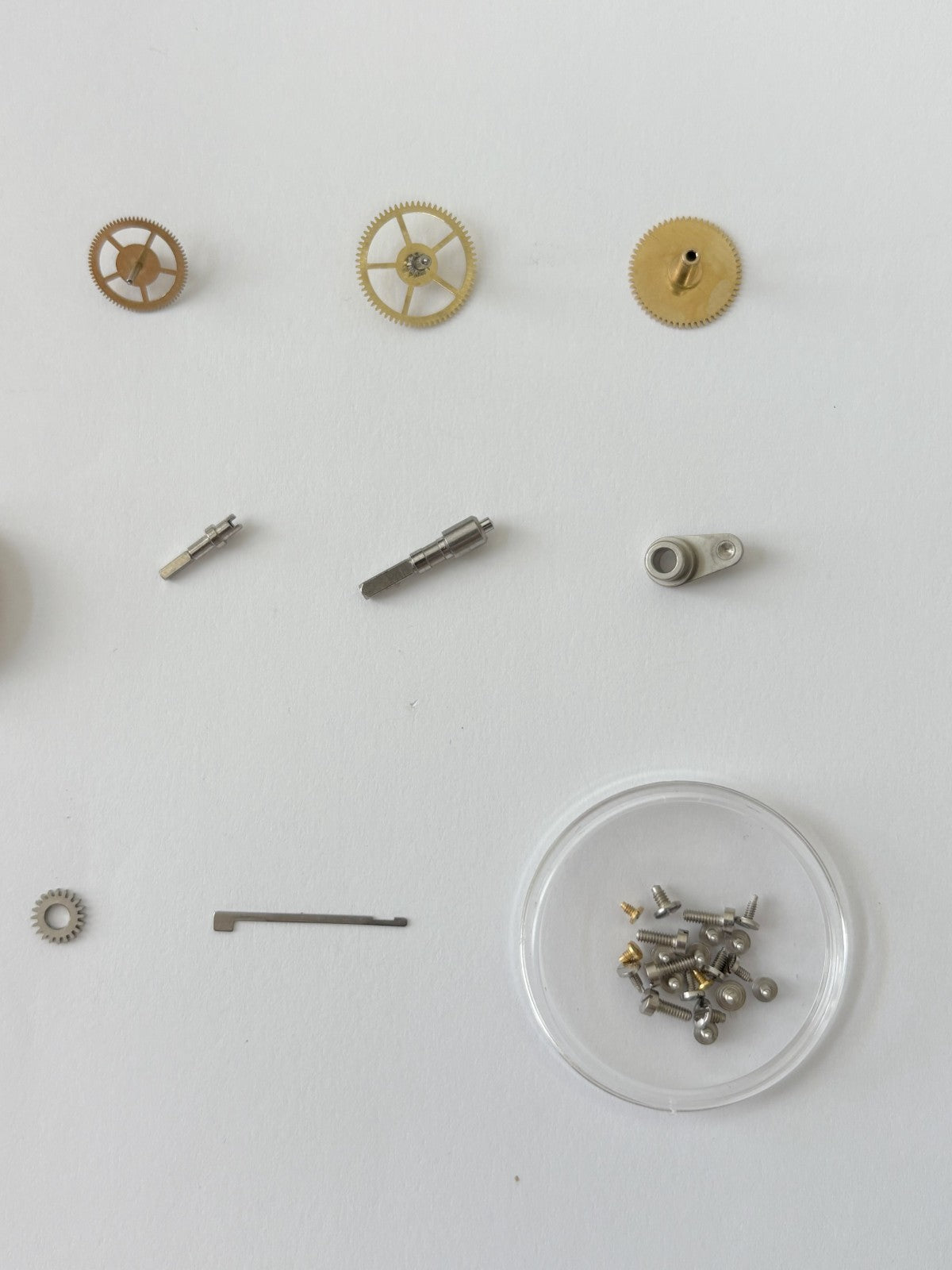 Jaeger LeCoultre Cal 245 Clock Movement Part Balance Fork Barrel Wheel Plates