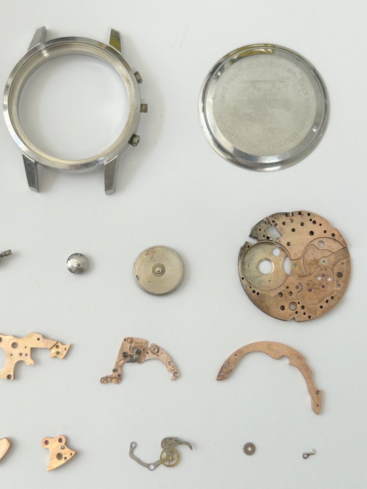 Breitling Top Time 810 Mk II Venus Cal 178 Chronograph Watch Movement Parts Dial - Used Watch Parts