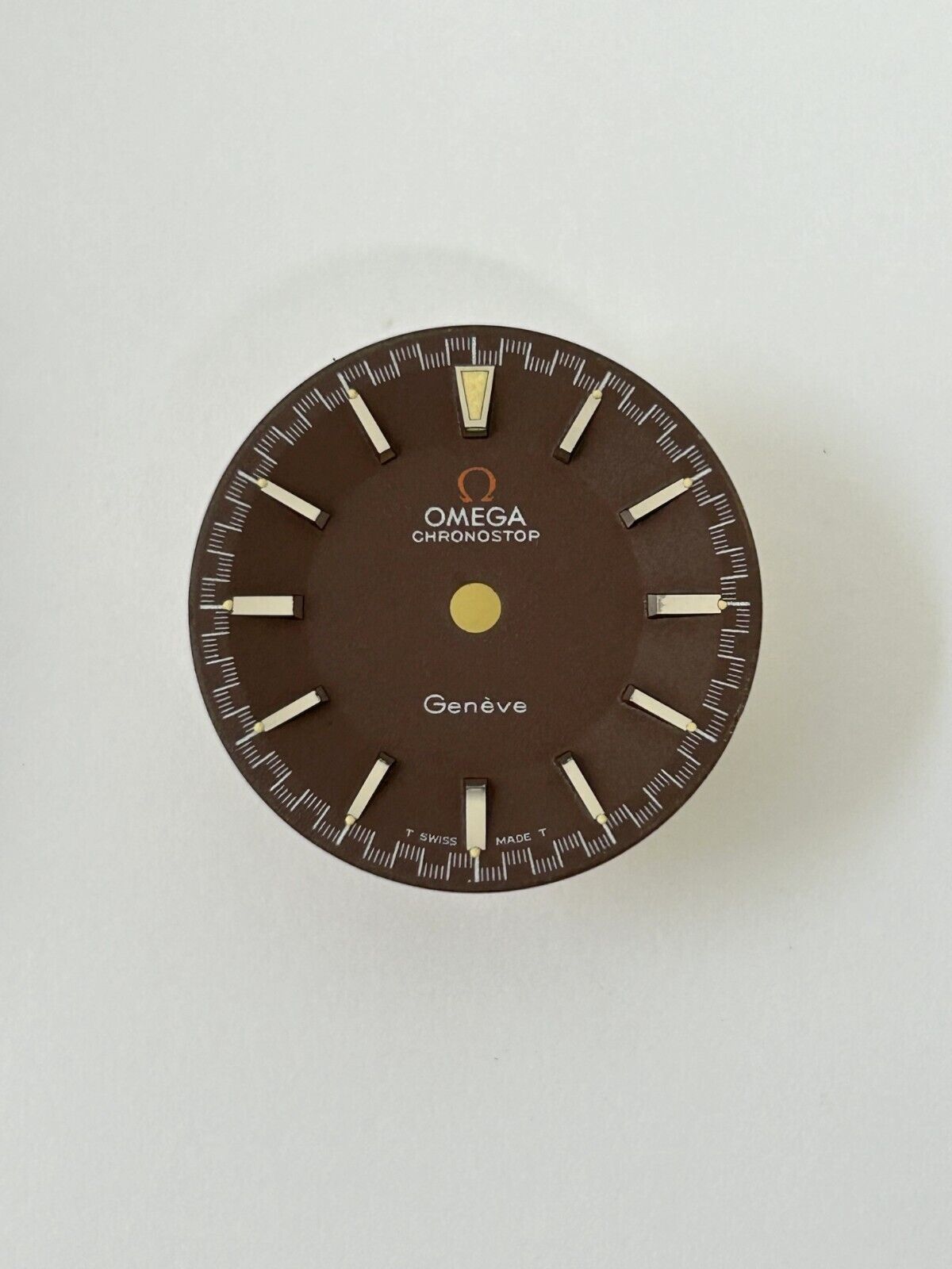 Omega Chronostop ref 145.010 case back parts bracelet hands dial watch cal 865