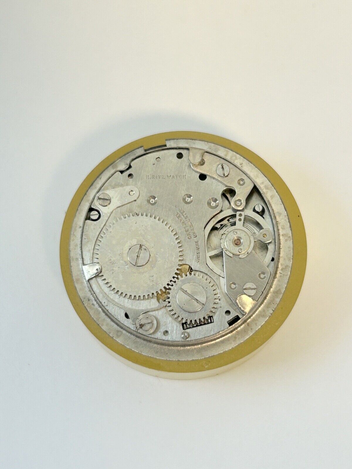 Aquarius peace watch parts movement H.Ritz dial crystal hands bezel case back - Used Watch Parts
