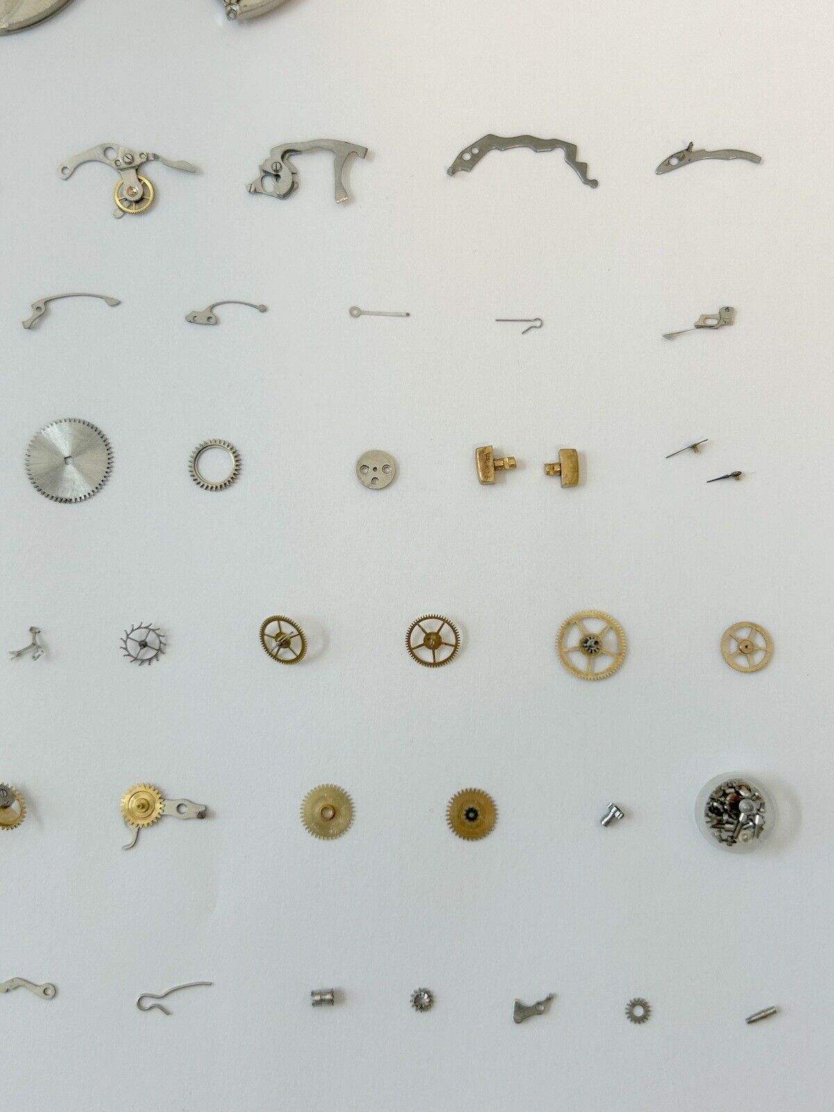 Landeron Cal 51 Chronograph Watch Movement Parts Fork Wheel Spring Bridge Hands - Used Watch Parts