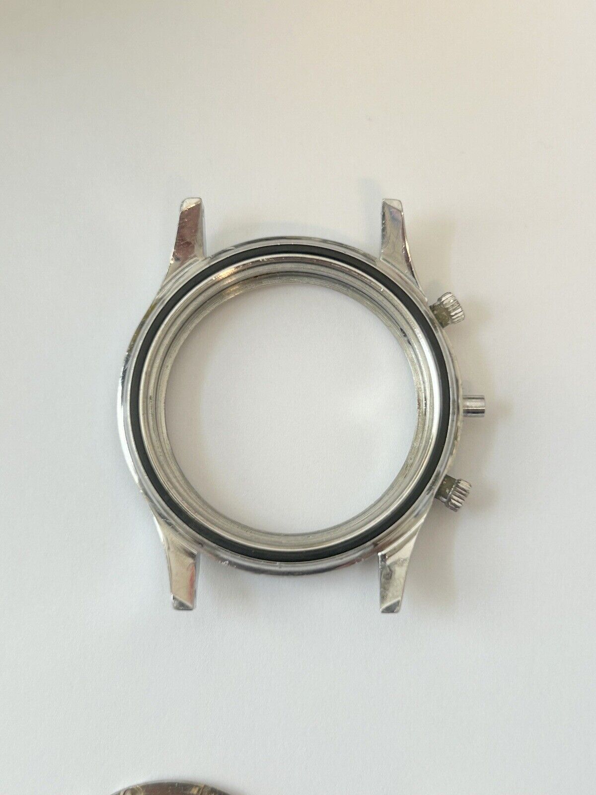 Croton Valjoux Cal 23 Chronograph Watch Movement Parts Case Bezel Balance Nivada - Used Watch Parts