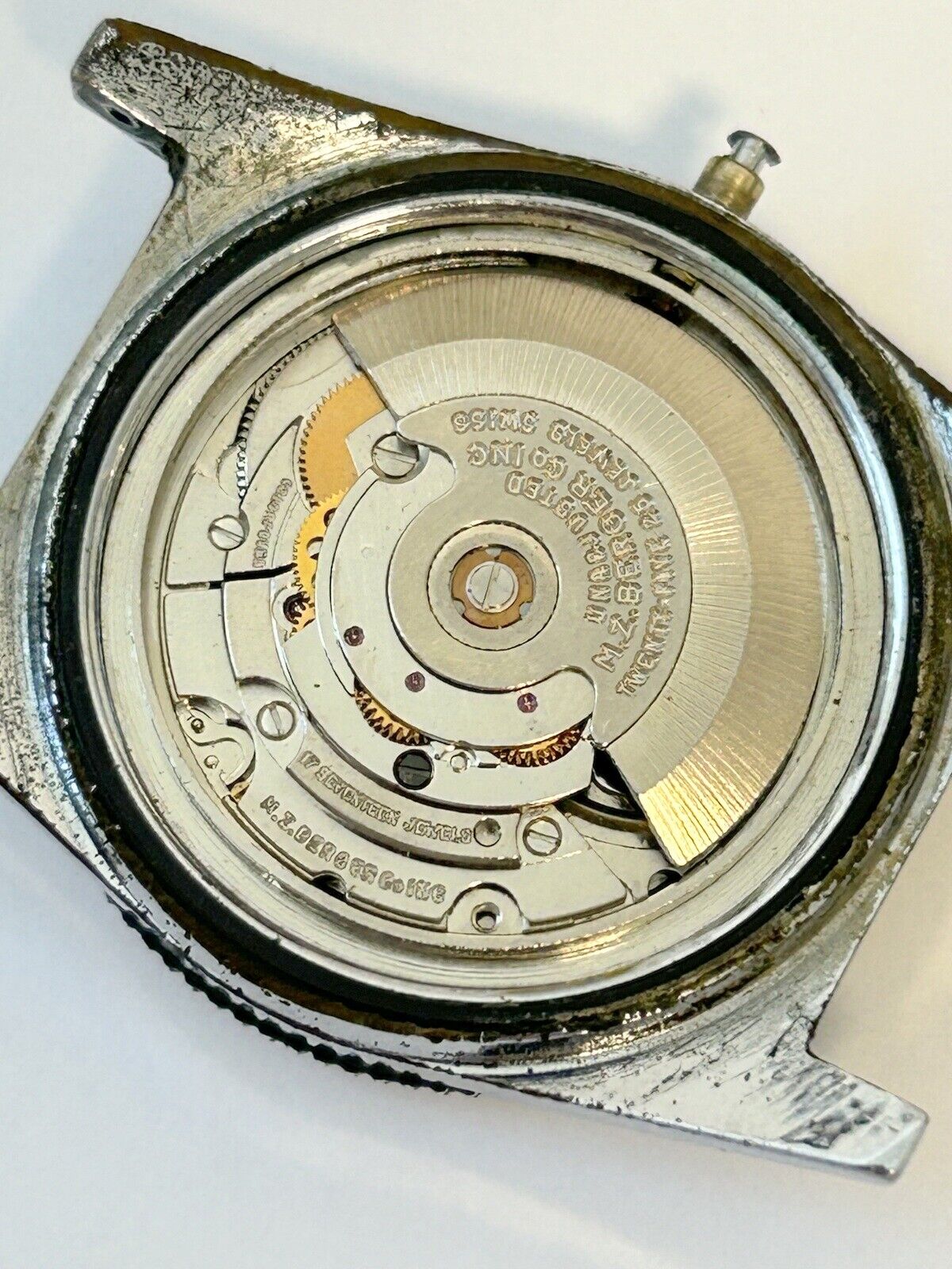 Swiss 100 Cal ETA 2789 Watch Parts Movement Balance Spring Dial Hand Bezel - Used Watch Parts