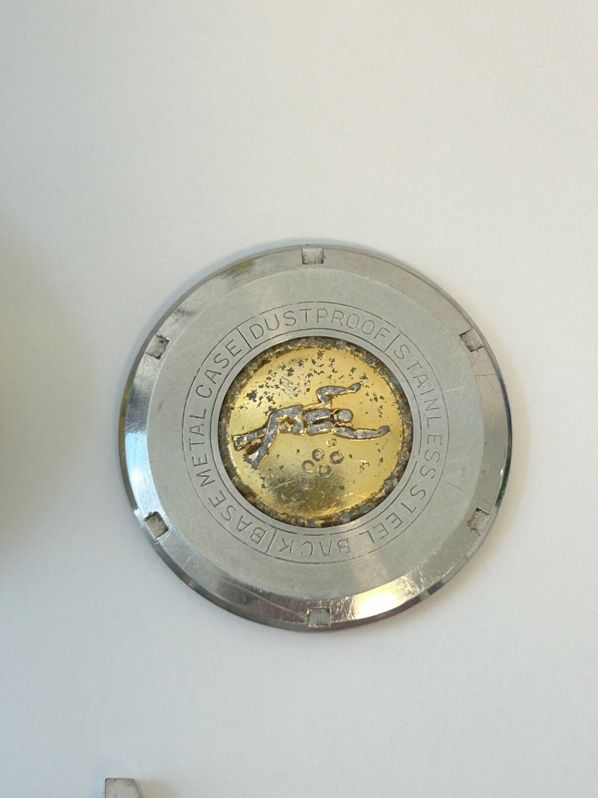 Aquarius peace watch parts movement H.Ritz dial crystal hands bezel case back - Used Watch Parts