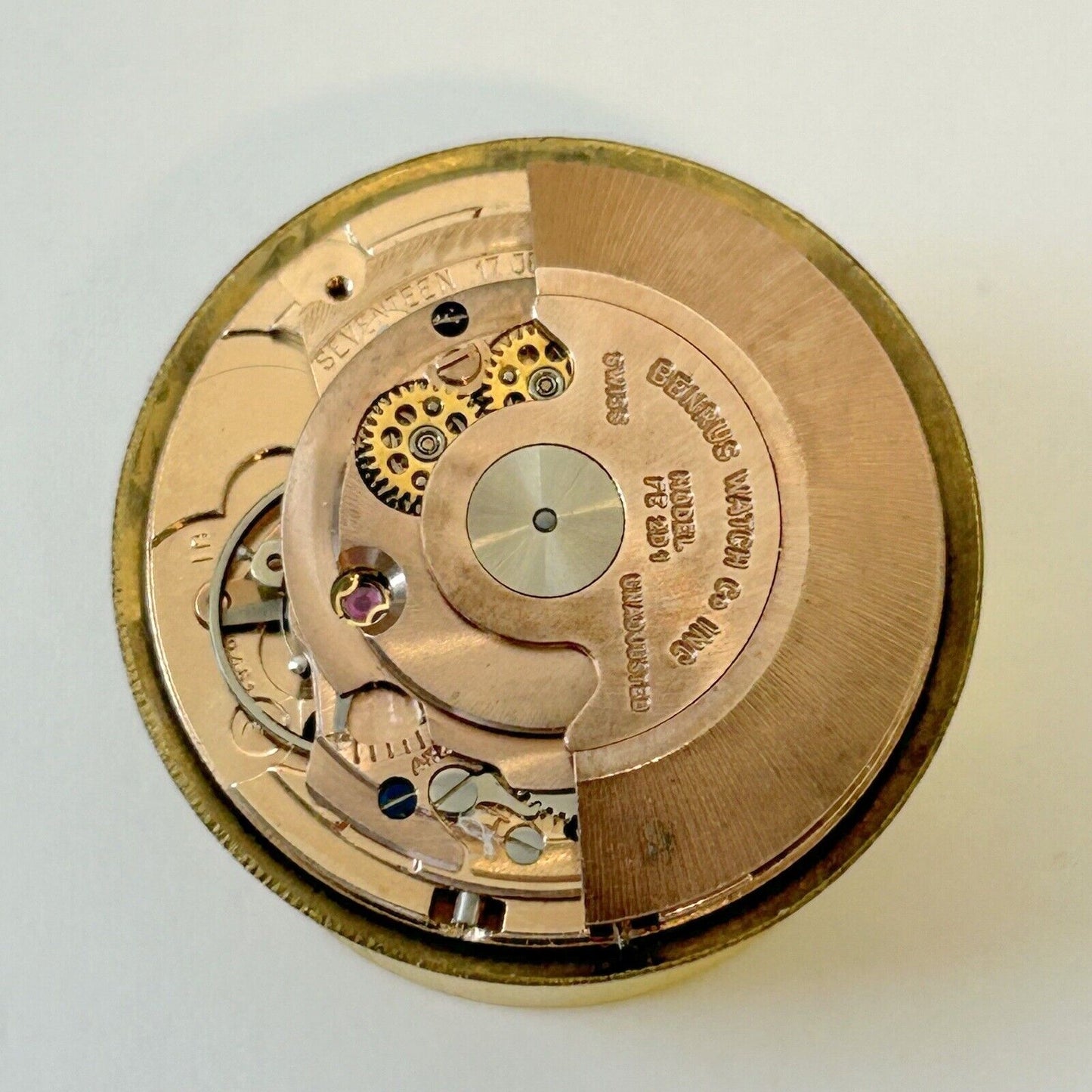 Benrus Cal ETA 2451 Watch Parts Movement Balance Spring Model FE2D1 - Used Watch Parts