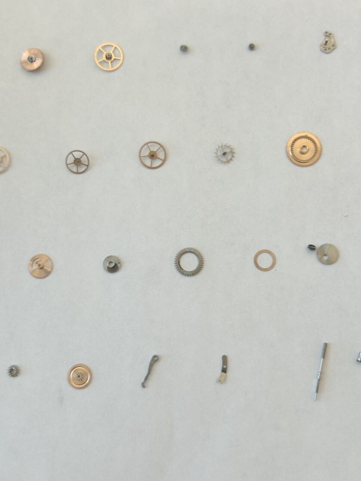 Omega Cal 563 Watch Parts Movement Dial Calendar Disk Fork Wheels Springs Bridge - Used Watch Parts