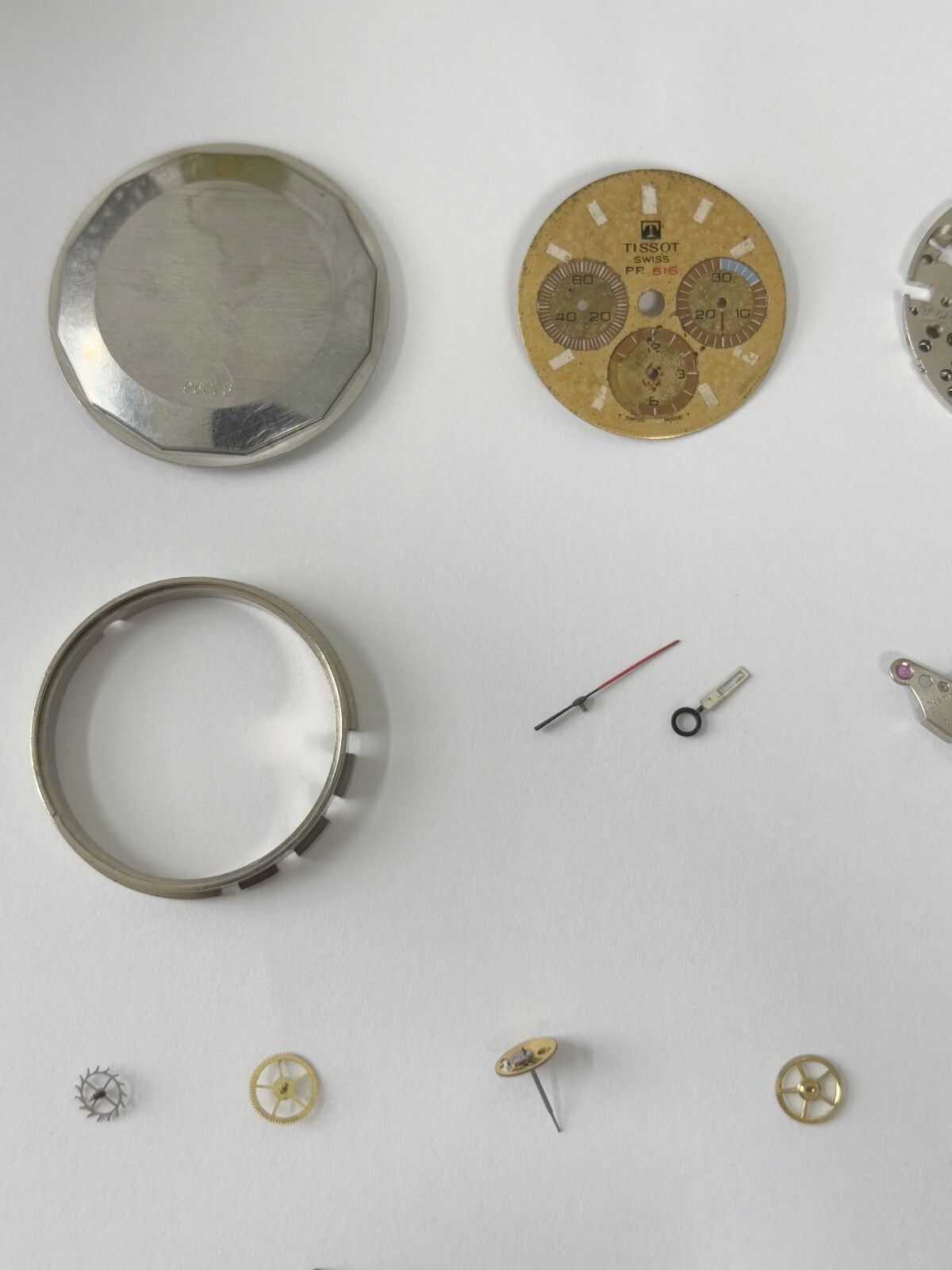 Lemania Cal 873 Watch Movement Parts Dial Case Back Hands Omega 861 Tissot 1873