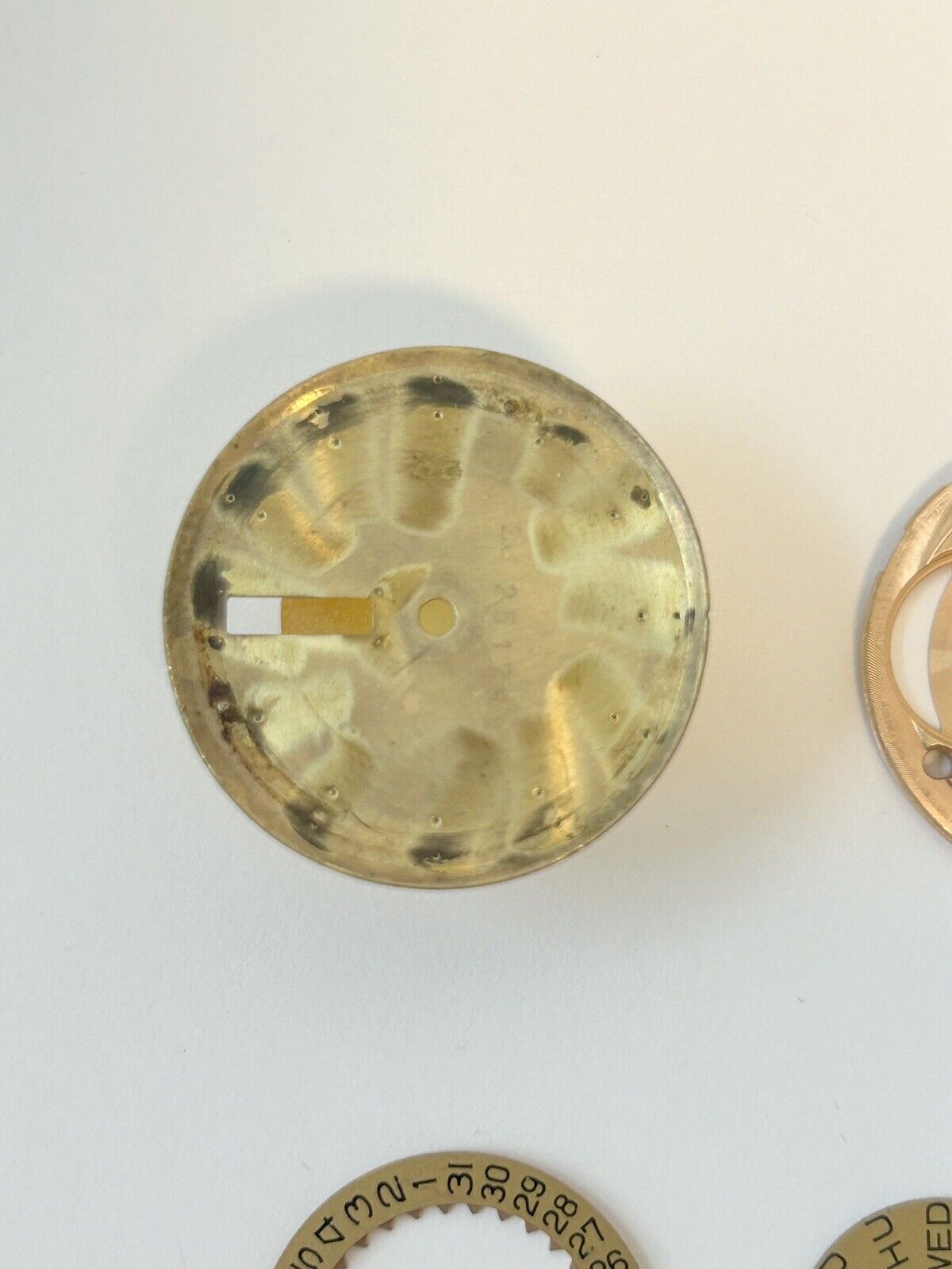Omega Cal 752 Watch Movement Parts Balance Fork Wheel Spring Bridge Calander Desk - Used Watch Parts