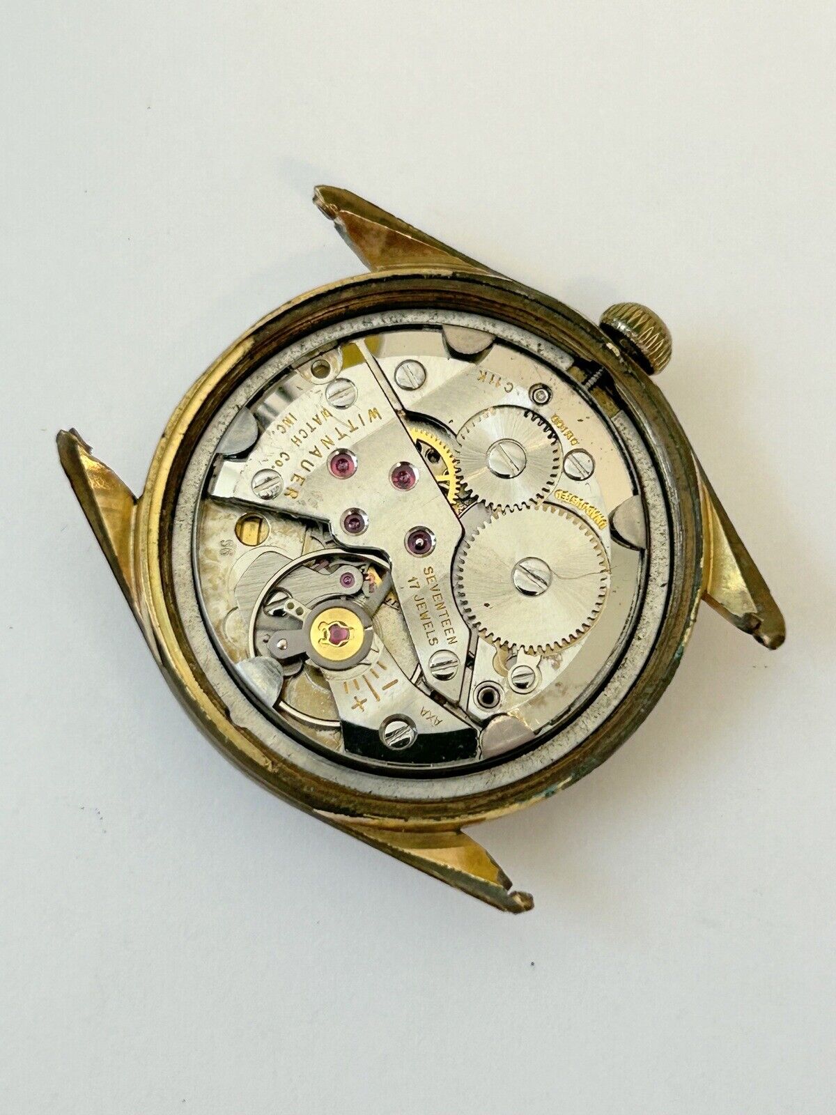 Wittnauer Cal C11K Watch Parts Movement Balance Spring Dial Hand Case Fork - Used Watch Parts