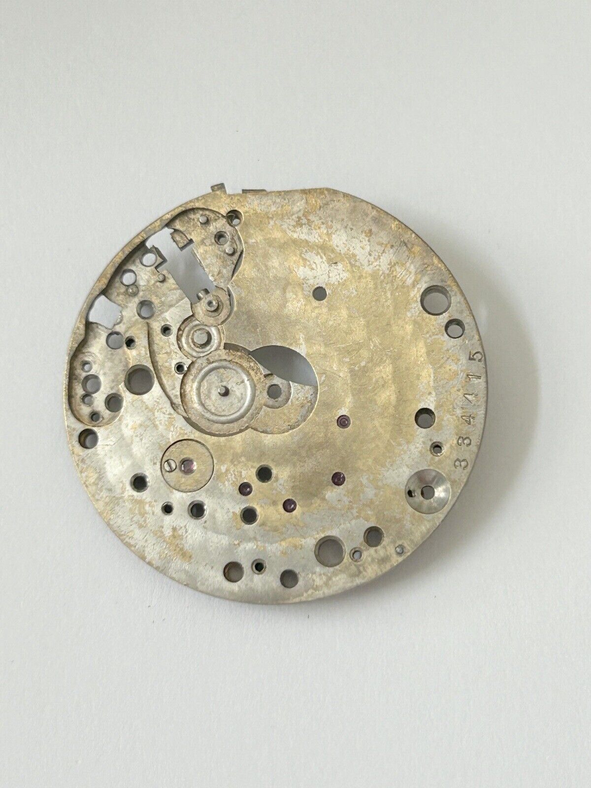 Valjoux Cal 13 (2 pusher) Movement Parts Balance Wheel Spring Barrel Bridge - Used Watch Parts