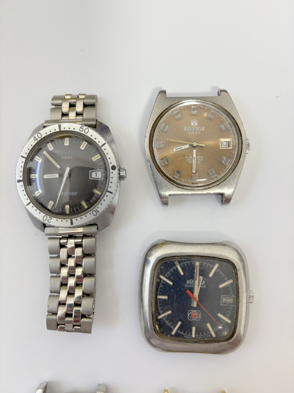 lot of watches timex tissot roamer elgin caravelle parts/repair