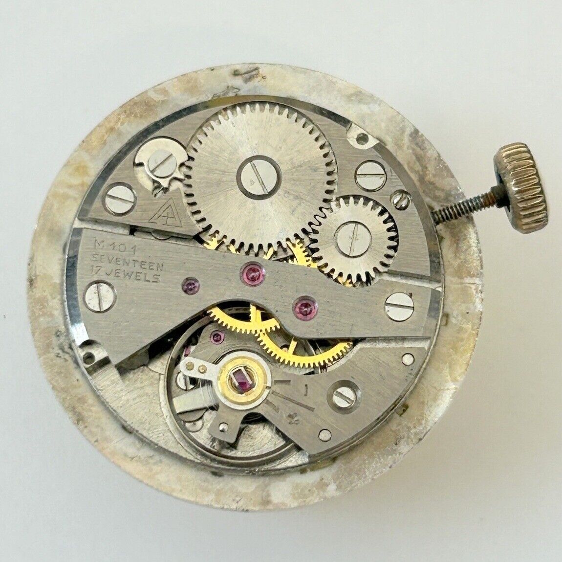 Westclox Cal M101 Watch Movement For Parts Balance Fork Spring Bridge - Used Watch Parts