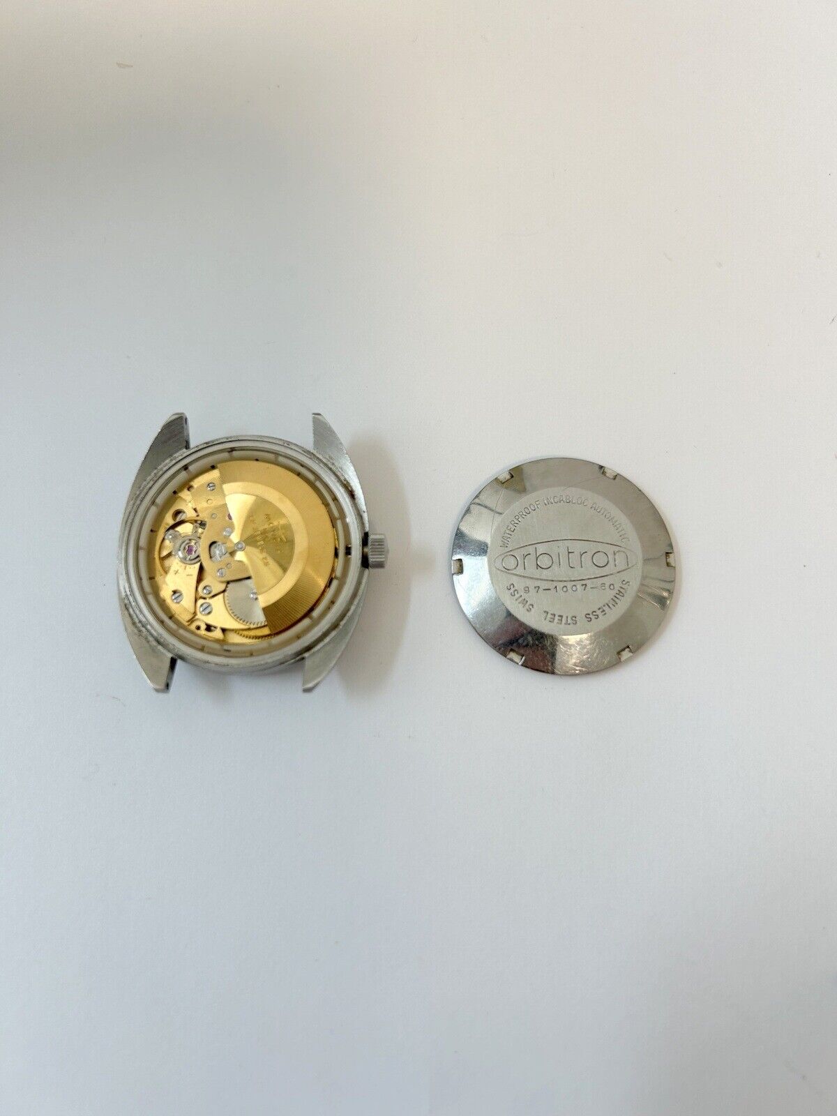 Mondia Orbitron Cal AS 1913 Watch Parts Movement Balance Fork Spring Bridge - Used Watch Parts